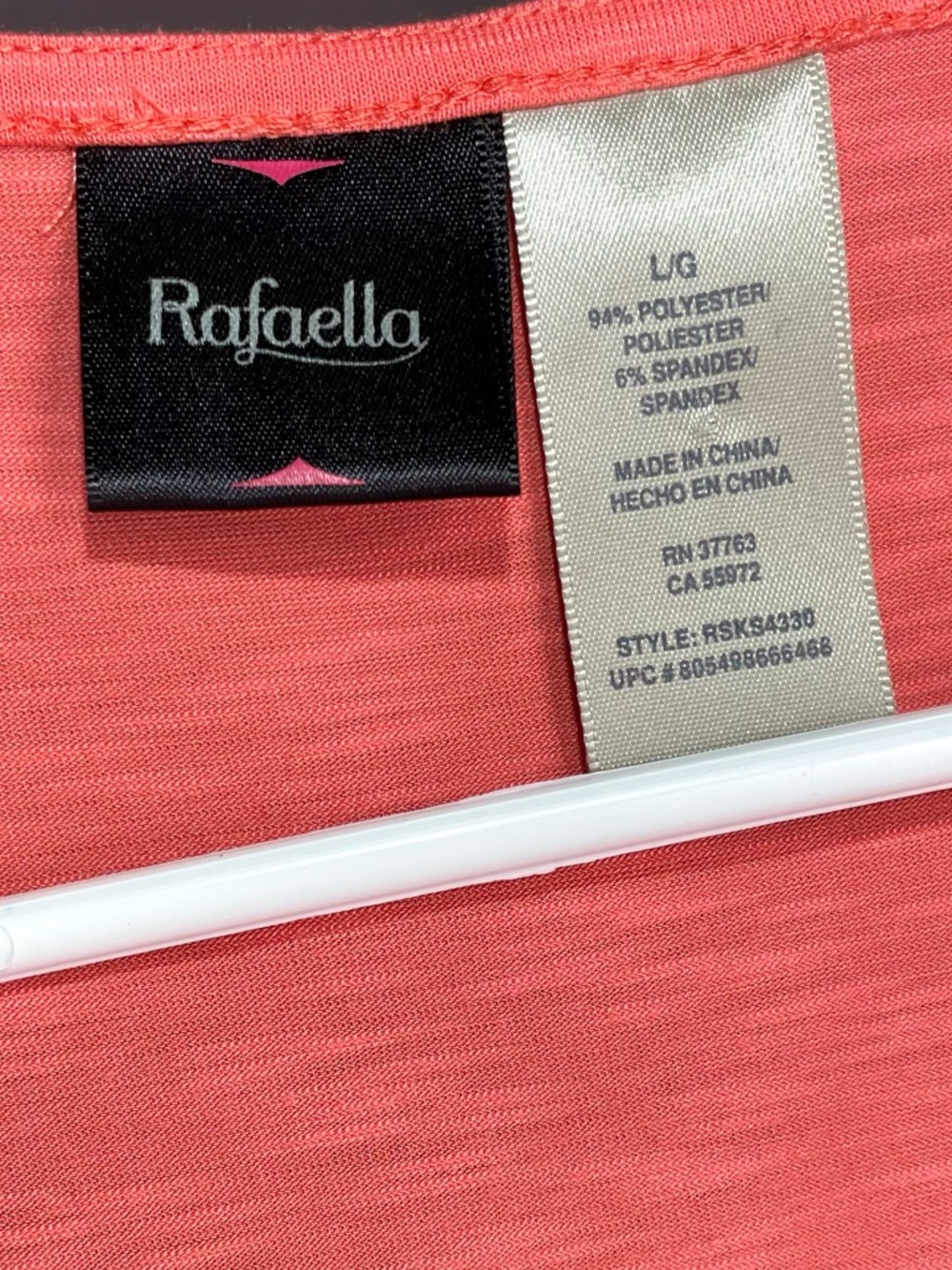 Rafaella Tank Top Ruffle Women’s Size Large - Picture 3 of 3